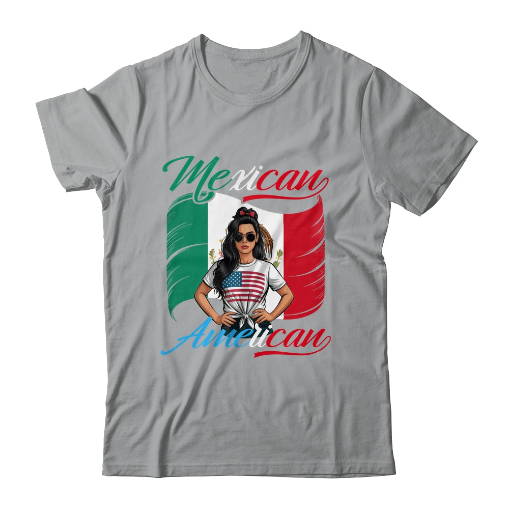 Half Mexican Half American USA Flag Mexico America Women Shirt & Tank Top | siriusteestore