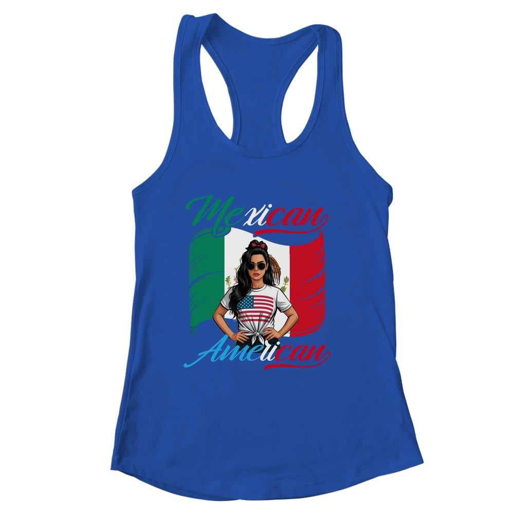 Half Mexican Half American USA Flag Mexico America Women Shirt & Tank Top | siriusteestore