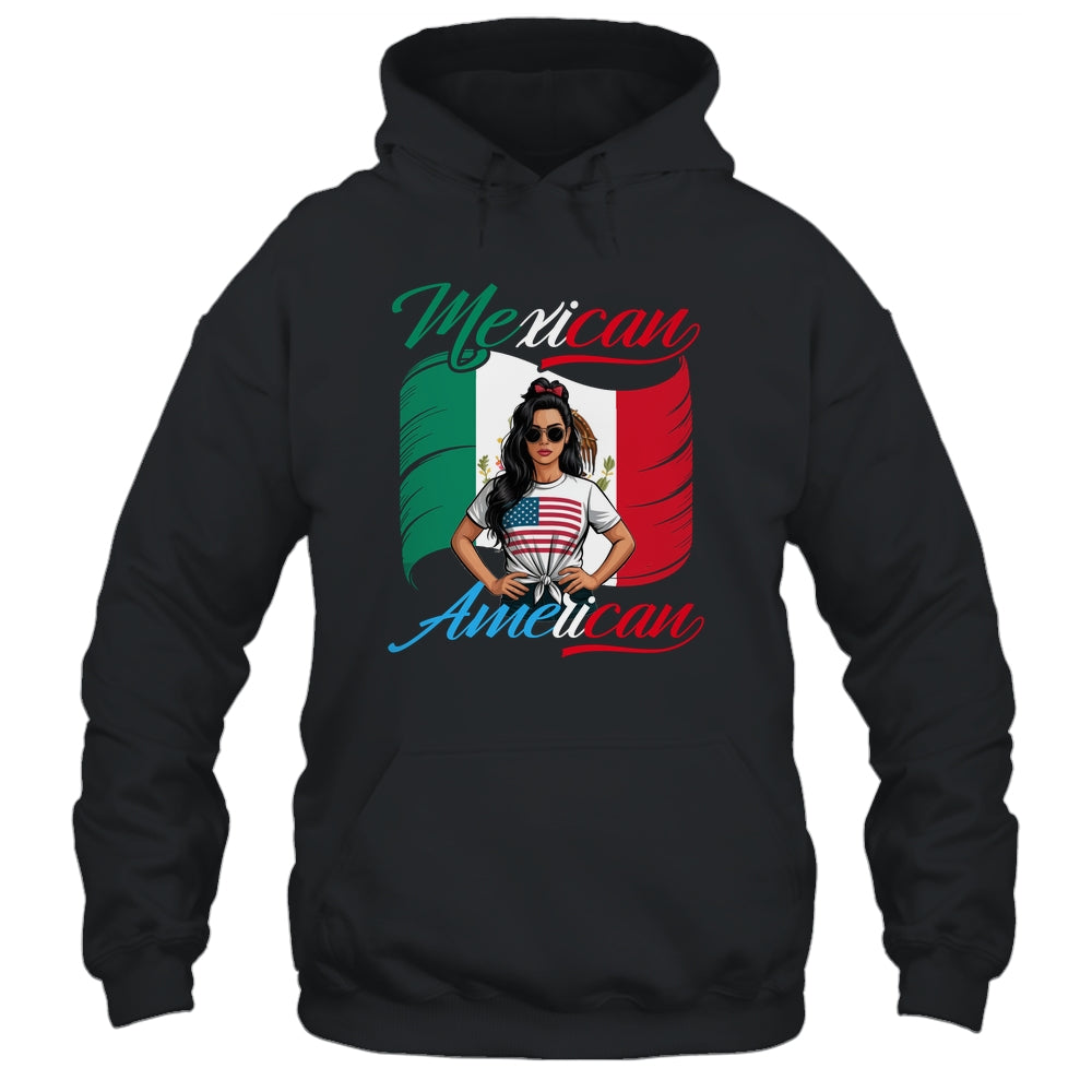 Half Mexican Half American USA Flag Mexico America Women Shirt & Tank Top | siriusteestore