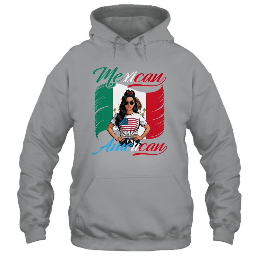Half Mexican Half American USA Flag Mexico America Women Shirt & Tank Top | siriusteestore