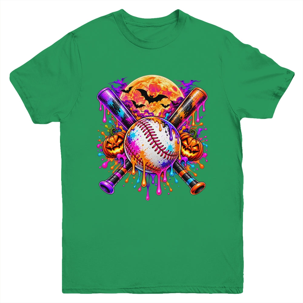 Halloween Baseball Boys Ice Cream Drip Baseball Kids Boys Youth Shirt | siriusteestore