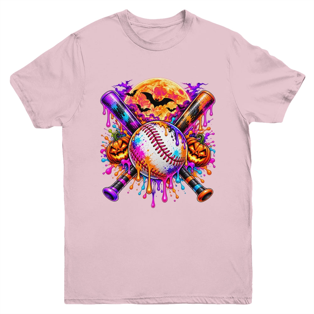 Halloween Baseball Boys Ice Cream Drip Baseball Kids Boys Youth Shirt | siriusteestore