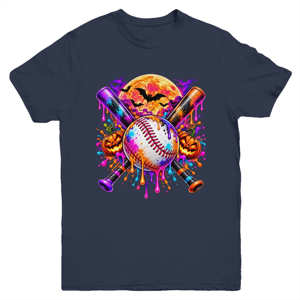 Halloween Baseball Boys Ice Cream Drip Baseball Kids Boys Youth Shirt | siriusteestore