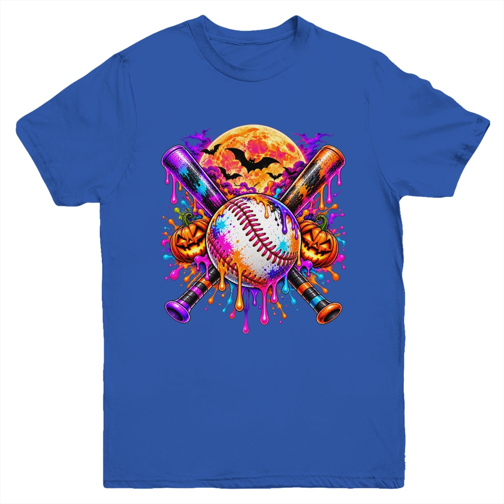Halloween Baseball Boys Ice Cream Drip Baseball Kids Boys Youth Shirt | siriusteestore