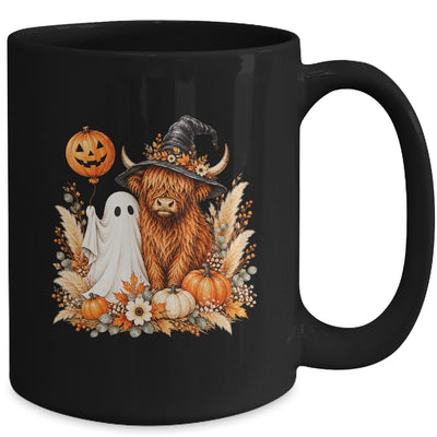 Halloween Boo Highland Cow Witch Spooky Season Fall Autumn Mug | siriusteestore