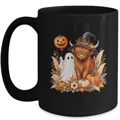 Halloween Boo Highland Cow Witch Spooky Season Fall Autumn Mug | siriusteestore
