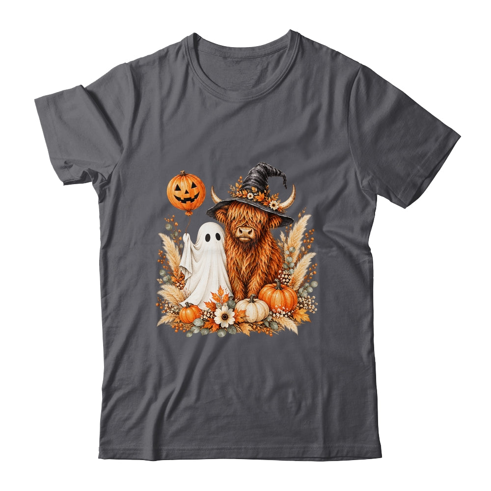 Halloween Boo Highland Cow Witch Spooky Season Fall Autumn Shirt & Sweatshirt | siriusteestore