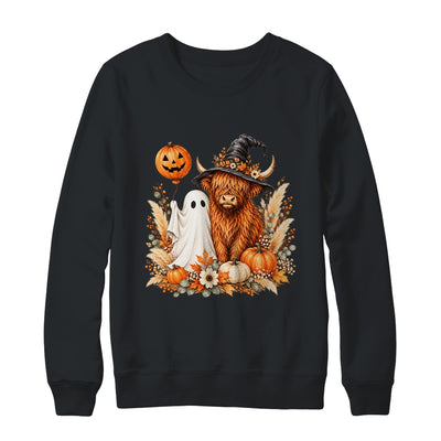 Halloween Boo Highland Cow Witch Spooky Season Fall Autumn Shirt & Sweatshirt | siriusteestore