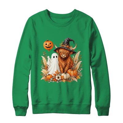 Halloween Boo Highland Cow Witch Spooky Season Fall Autumn Shirt & Sweatshirt | siriusteestore