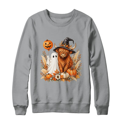 Halloween Boo Highland Cow Witch Spooky Season Fall Autumn Shirt & Sweatshirt | siriusteestore