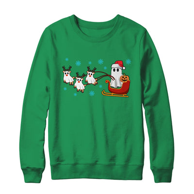 Halloween Christmas Santa's Reindeer Ghost Happy Ghost Funny Shirt & Sweatshirt | siriusteestore