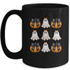 Halloween Coquette Bow Pumpkin Ghost Spooky Boo Women Girl Mug | siriusteestore