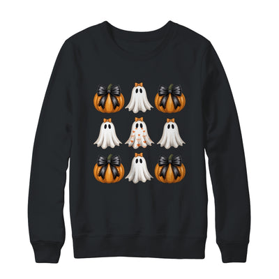 Halloween Coquette Bow Pumpkin Ghost Spooky Boo Women Girl Shirt & Sweatshirt | siriusteestore