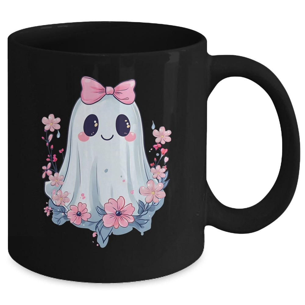 Halloween Coquette Bows Ghost Costume Floral Girls Women Mug | siriusteestore