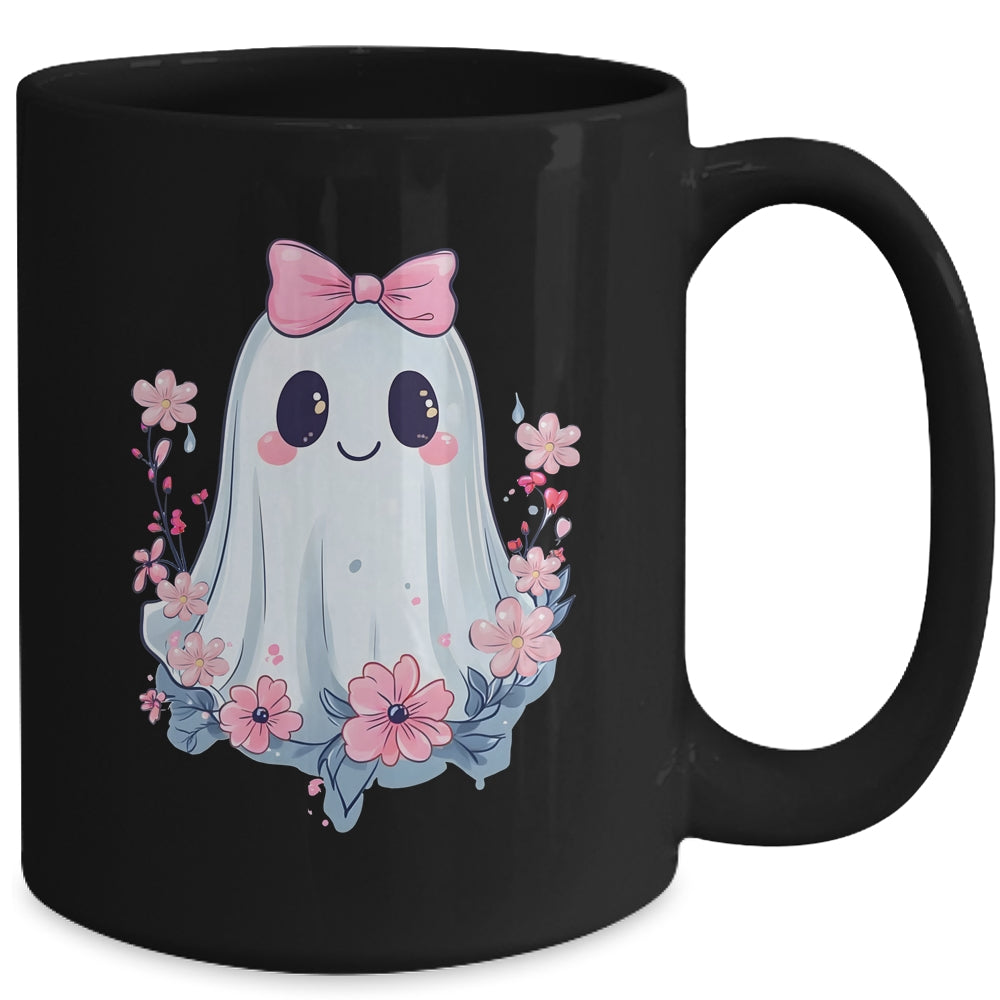 Halloween Coquette Bows Ghost Costume Floral Girls Women Mug | siriusteestore