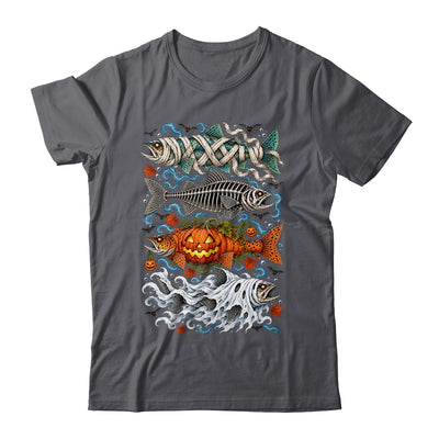 Halloween Fishing Trout Fish Ghost Pumpkin Skeleton Mummy Shirt & Hoodie | siriusteestore