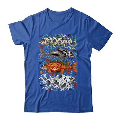 Halloween Fishing Trout Fish Ghost Pumpkin Skeleton Mummy Shirt & Hoodie | siriusteestore
