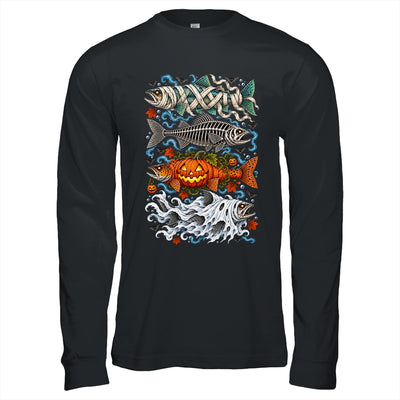 Halloween Fishing Trout Fish Ghost Pumpkin Skeleton Mummy Shirt & Hoodie | siriusteestore