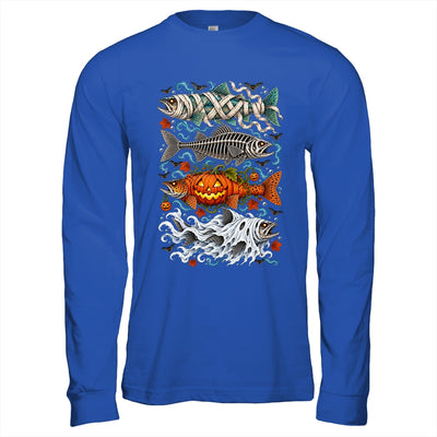Halloween Fishing Trout Fish Ghost Pumpkin Skeleton Mummy Shirt & Hoodie | siriusteestore