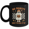 Halloween Ghost No Diggity Bout To Bag It Up Kids Mug | siriusteestore