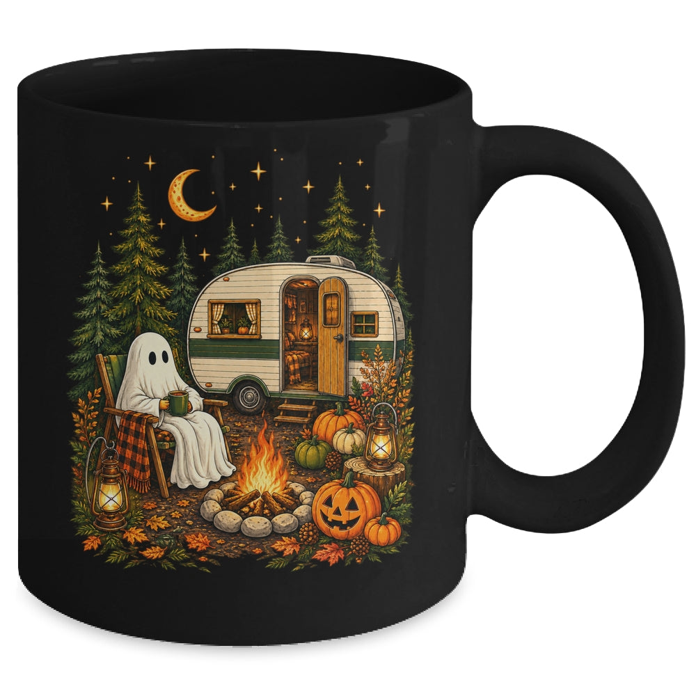 Halloween Ghost RV Camper Camping Fall Moon Night Funny Mug | siriusteestore