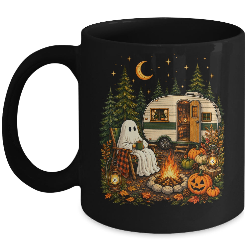 Halloween Ghost RV Camper Camping Fall Moon Night Funny Mug | siriusteestore