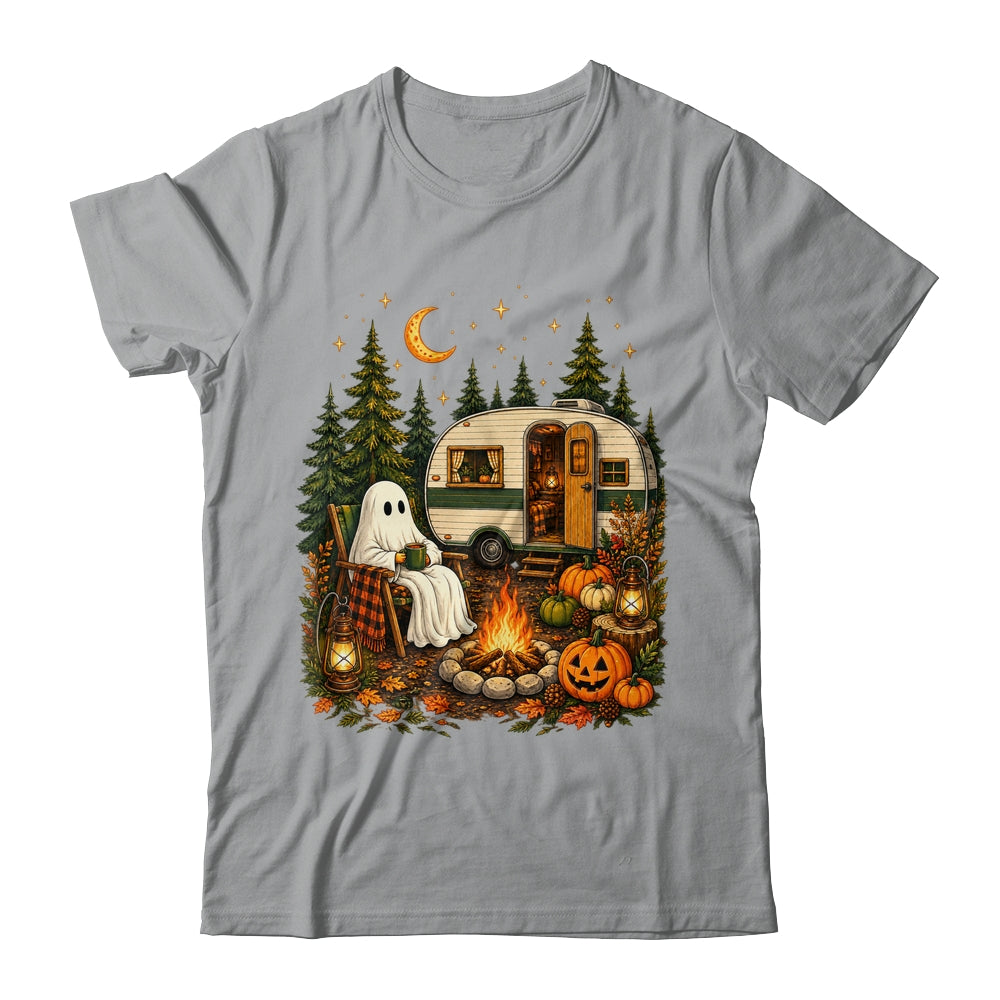 Halloween Ghost RV Camper Camping Fall Moon Night Funny Shirt & Hoodie | siriusteestore