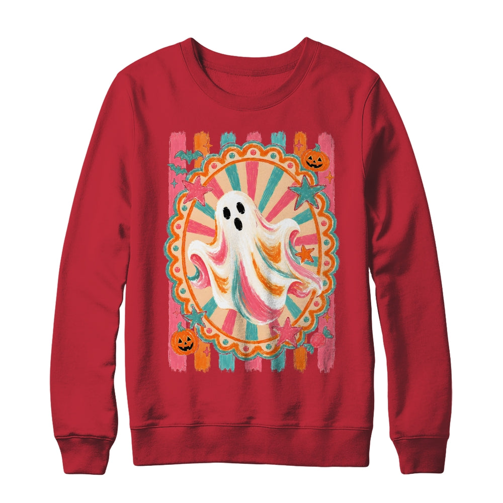 Halloween Ghost Rustic Vintage Stripes Fall Autumn Graphic Shirt & Sweatshirt | siriusteestore