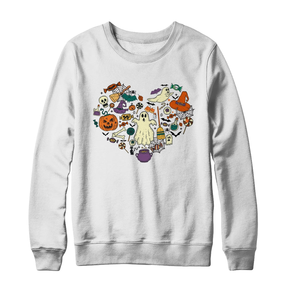 Halloween Heart Women Cute Vintage Graphic Halloween Party Shirt & Sweatshirt | siriusteestore