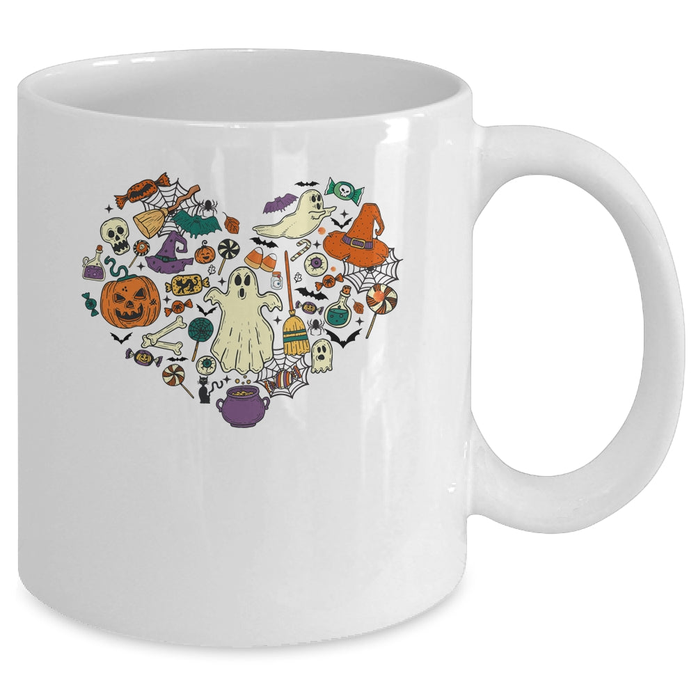 Halloween Heart Women Cute Vintage Graphic Halloween Party Mug | siriusteestore