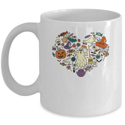 Halloween Heart Women Cute Vintage Graphic Halloween Party Mug | siriusteestore