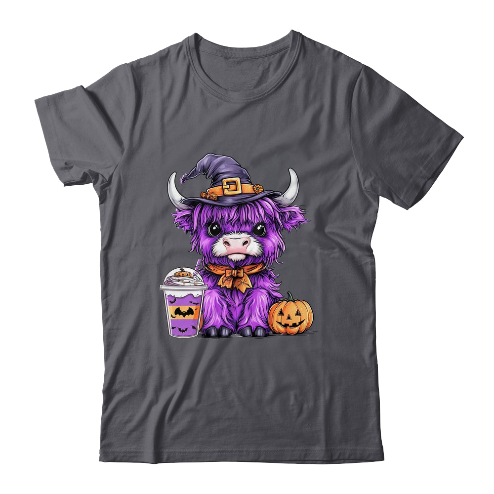 Halloween Highland Cow Cute Cow Witch Spooky Season Design Shirt & Hoodie | siriusteestore