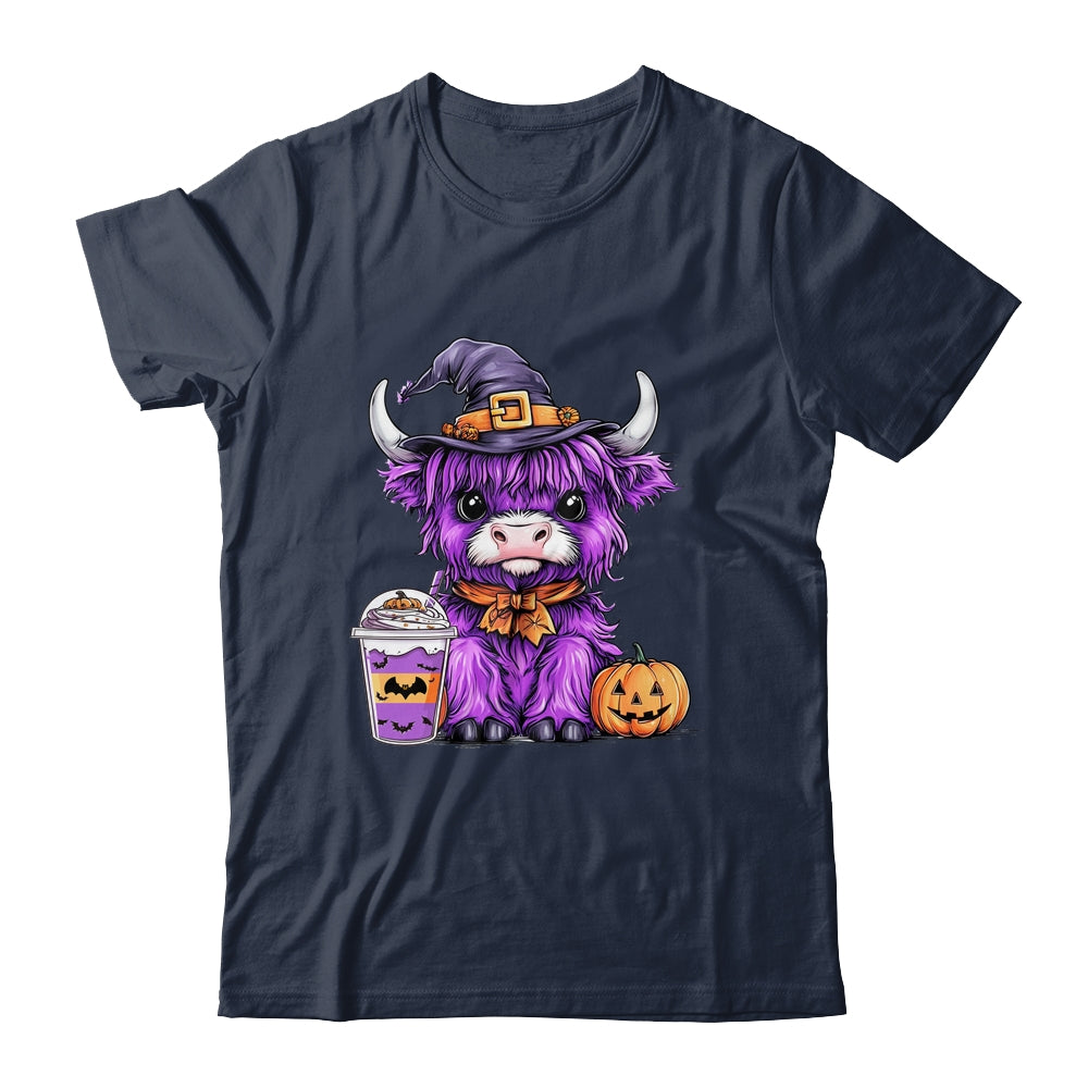 Halloween Highland Cow Cute Cow Witch Spooky Season Design Shirt & Hoodie | siriusteestore