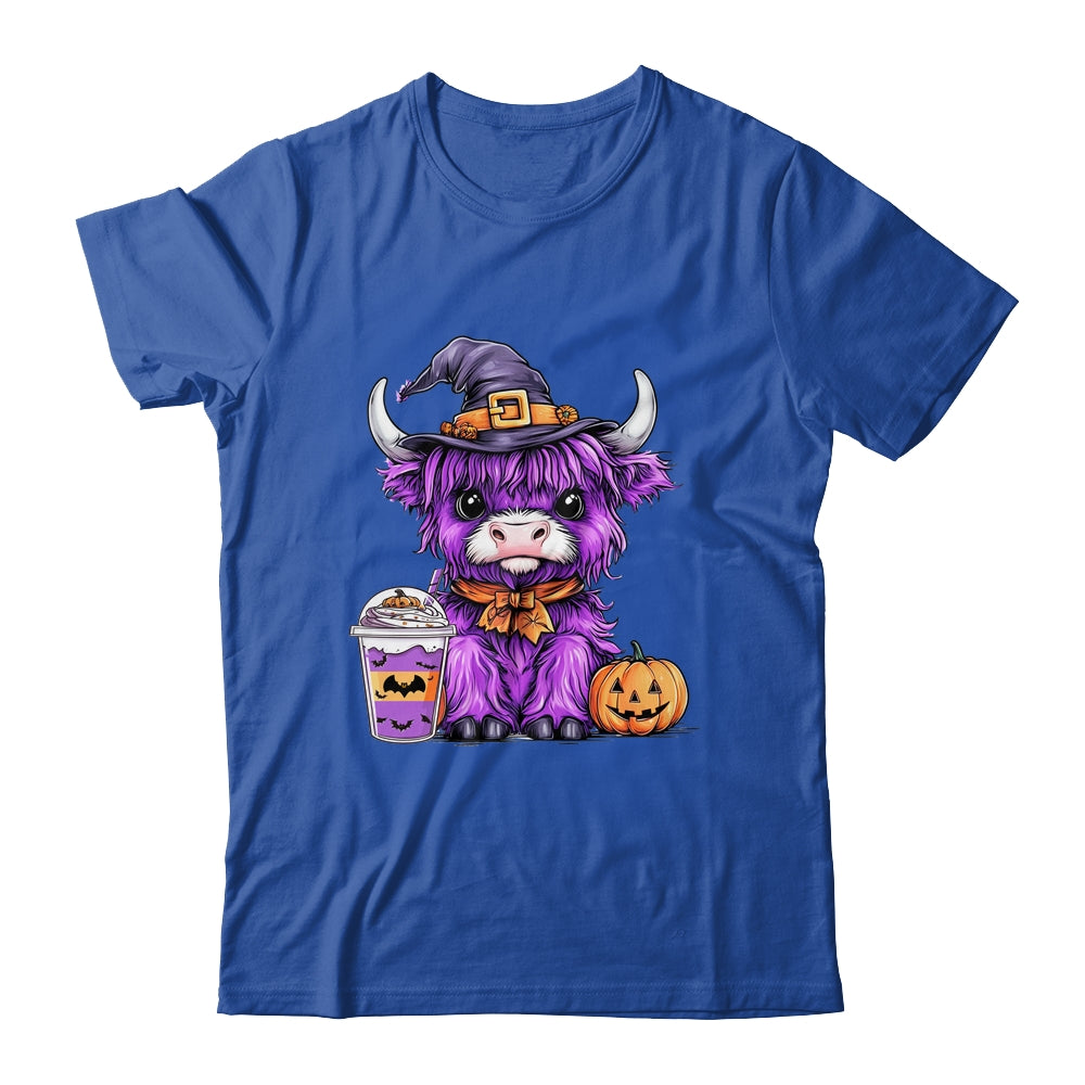 Halloween Highland Cow Cute Cow Witch Spooky Season Design Shirt & Hoodie | siriusteestore