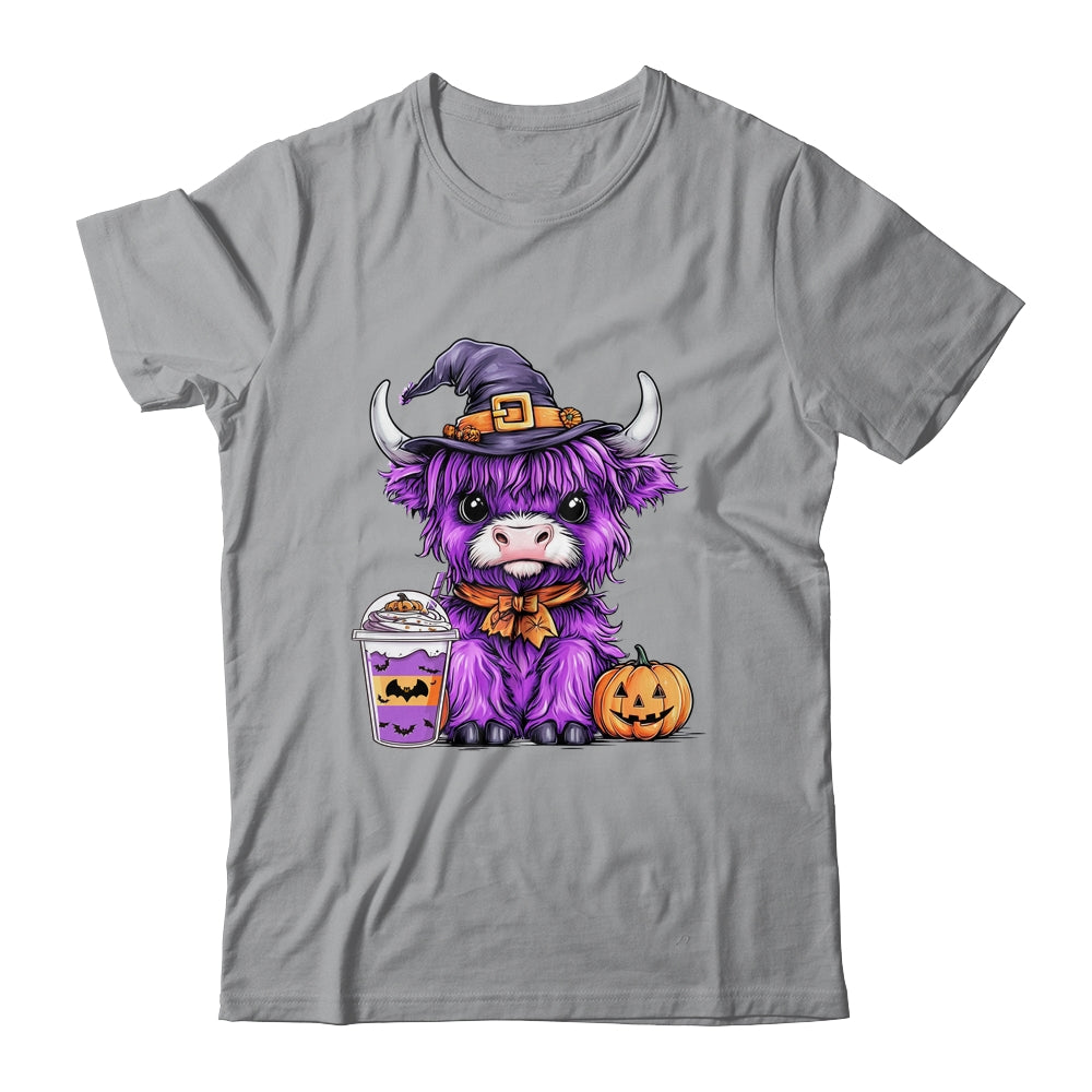 Halloween Highland Cow Cute Cow Witch Spooky Season Design Shirt & Hoodie | siriusteestore