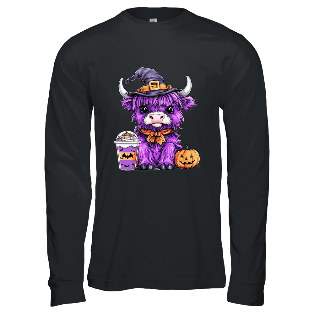 Halloween Highland Cow Cute Cow Witch Spooky Season Design Shirt & Hoodie | siriusteestore