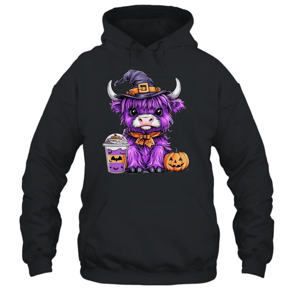 Halloween Highland Cow Cute Cow Witch Spooky Season Design Shirt & Hoodie | siriusteestore