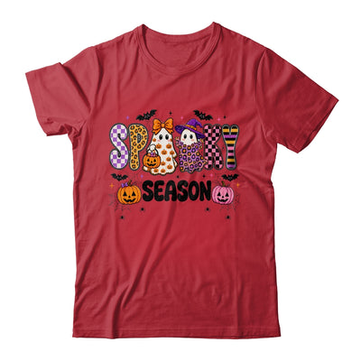 Halloween Leopard Checkered Fall Retro Spooky Ghost Girly Shirt & Sweatshirt | siriusteestore