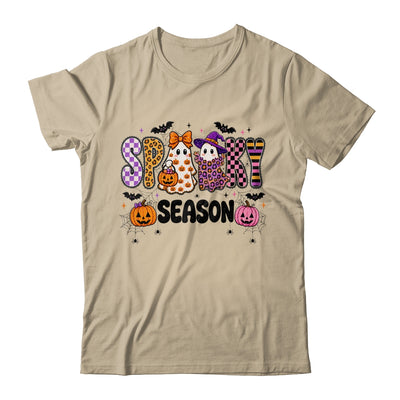 Halloween Leopard Checkered Fall Retro Spooky Ghost Girly Shirt & Sweatshirt | siriusteestore