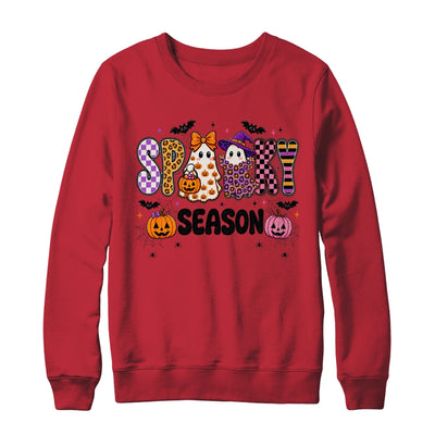Halloween Leopard Checkered Fall Retro Spooky Ghost Girly Shirt & Sweatshirt | siriusteestore