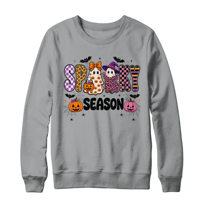 Halloween Leopard Checkered Fall Retro Spooky Ghost Girly Shirt & Sweatshirt | siriusteestore