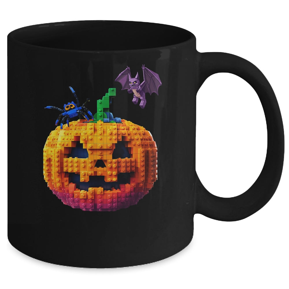 Halloween Master Builder Pumpkin Kids Building Blocks Bricks Mug | siriusteestore
