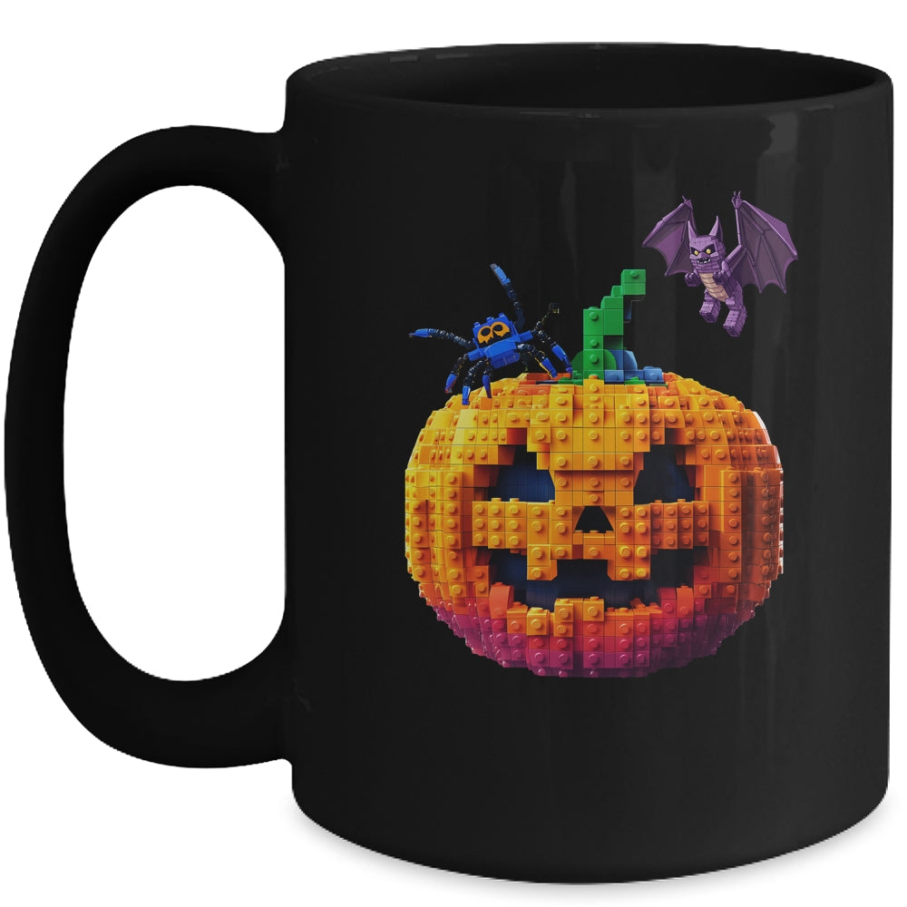 Halloween Master Builder Pumpkin Kids Building Blocks Bricks Mug | siriusteestore
