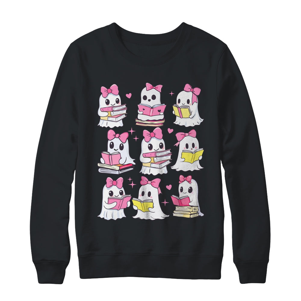 Halloween Pink Ghost Read More Books Spooky Boo Teacher Kids Shirt & Sweatshirt | siriusteestore