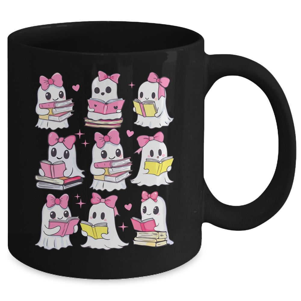Halloween Pink Ghost Read More Books Spooky Boo Teacher Kids Mug | siriusteestore