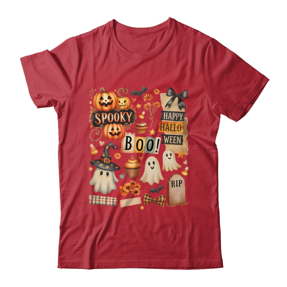 Halloween Pumpkin Boho Floral Fall Autumn Spooky Season Shirt & Sweatshirt | siriusteestore