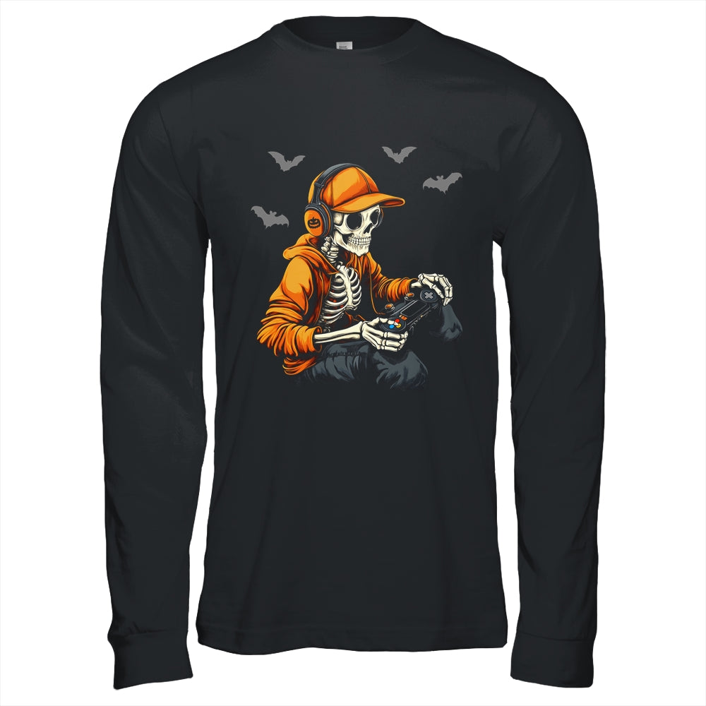Halloween Skeleton Costume Gamer Video Gaming Boys Men Kids Shirt & Hoodie | siriusteestore