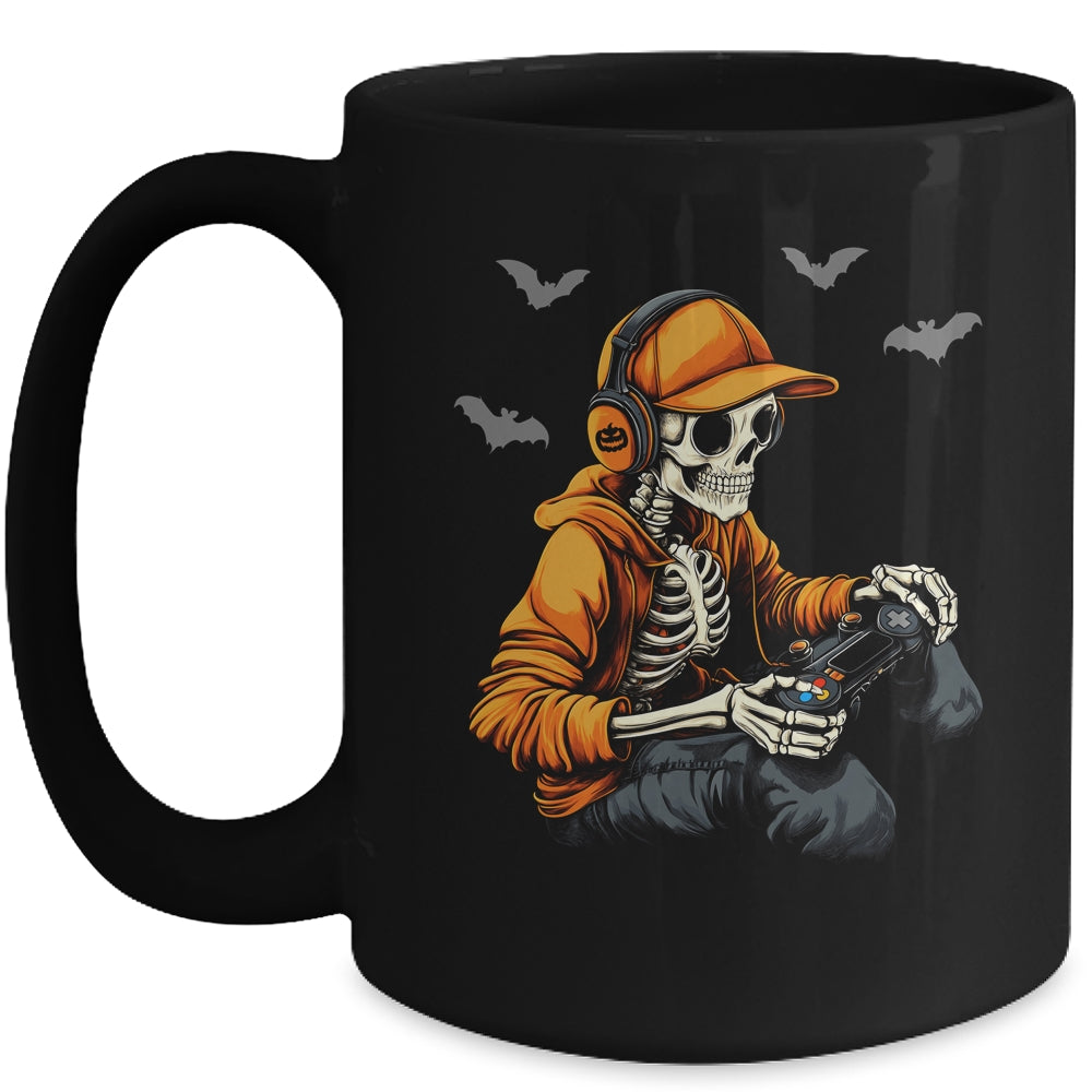 Halloween Skeleton Costume Gamer Video Gaming Boys Men Kids Mug | siriusteestore