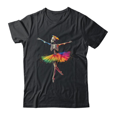 Halloween Skeleton Dancing Rainbow Ballerina Girls Women Shirt & Hoodie | siriusteestore