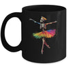 Halloween Skeleton Dancing Rainbow Ballerina Girls Women Mug | siriusteestore